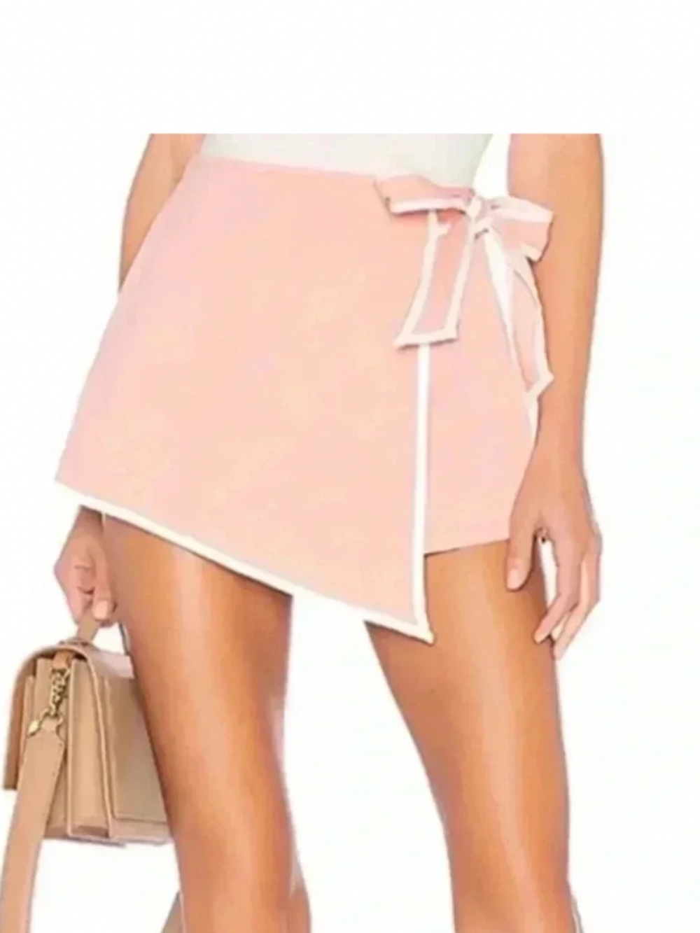 By the way Samara wrap skort pink white sz small
